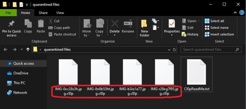 Cl0p cifró archivos en un escritorio