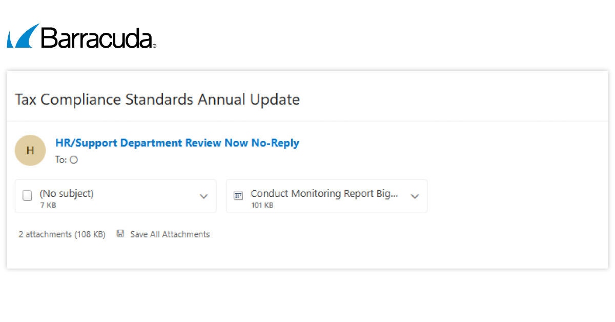 Calendar phishing example