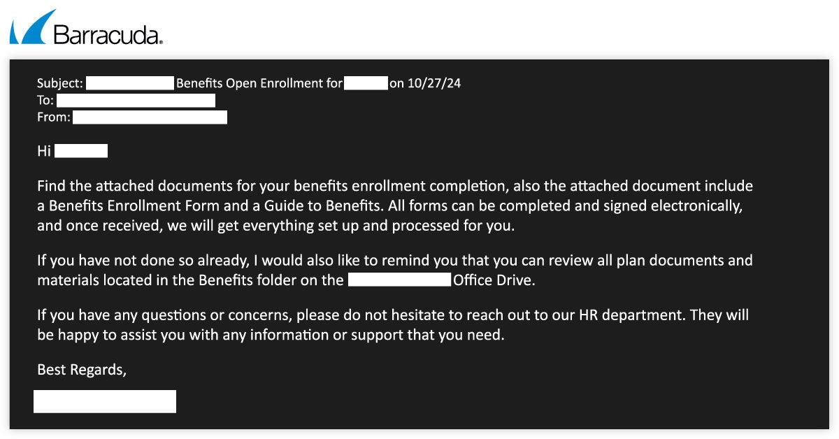 open enrollment scam example 2