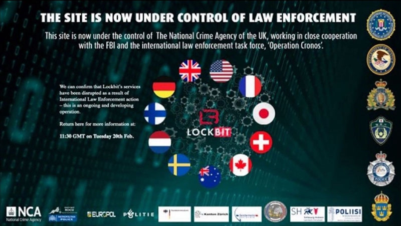 LockBit domain seizure announcement