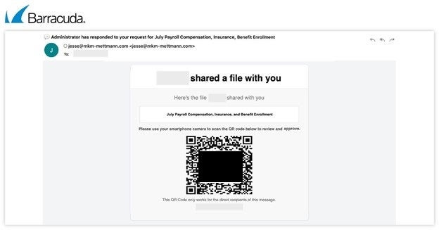 ASCII-based QR code example