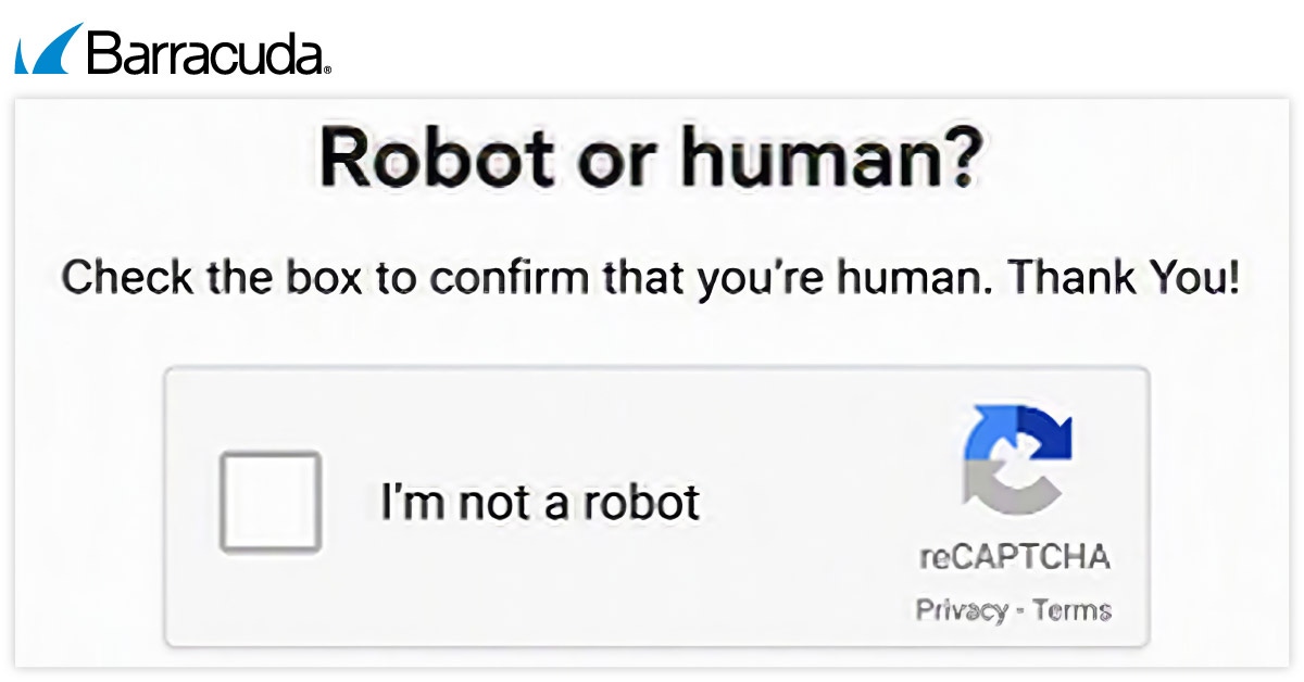 Ejemplo de una comprobación CAPTCHA